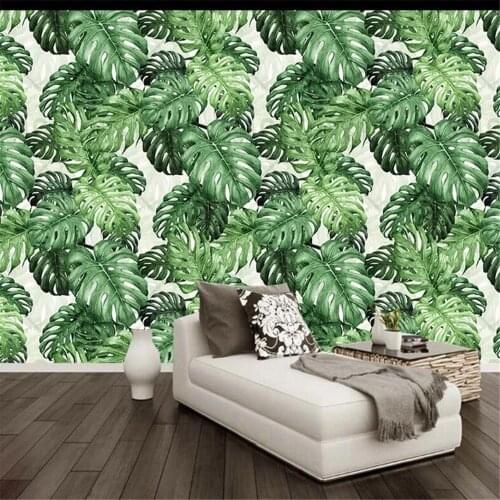 Milofi custom wall wallpaper mural plant green tropical rainforest background wall