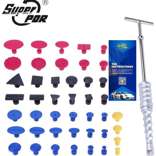 Super PDR Tools Car Dent Repair Wave Dent Puller Kit 2 in 1 Slide Hammer Reverse Hammer Glue Tabs Suction Cups Car Dent Puller