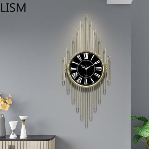 Nordic Light Luxury Personality Creative Fashion Wall Clock Living Room American Art Clock Modern Simple Reloj Pared Decorativ