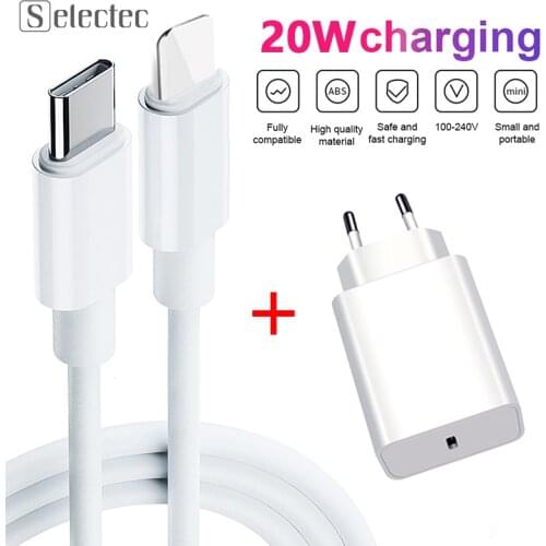 New 20W PD USB Type C Quick Charger Adapter For iPhone 12 nimi 12pro pro max 12promax Fast Charging EU/US Plug Travel PD charger