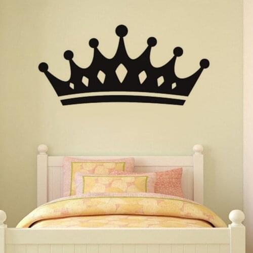 New Design Queen Crown Wall Stickers Beautiful Wall Decal For Kids Girls Room Vinyl Art Murals Removable Wallpaper Home Decor