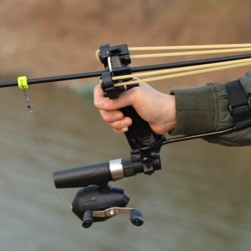 Fishing Slingshot Accurate Sling shot with Arrow Rest Outdoor Powerful Slingshot Crossbow Bow Professional Slingshot Catapult