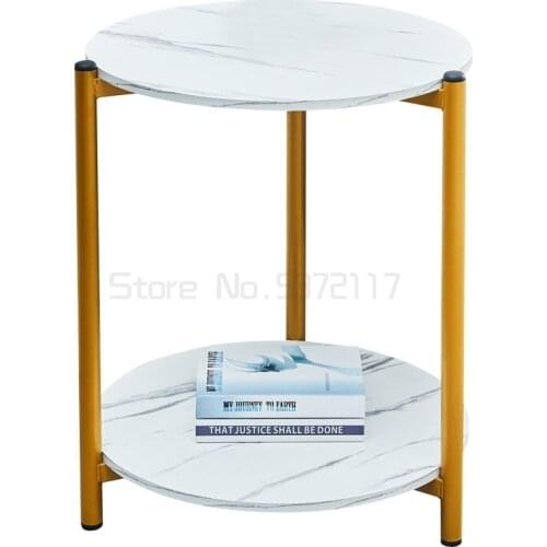 Nordic family small tea table small family table simple living room small round table bedside table side cabinet
