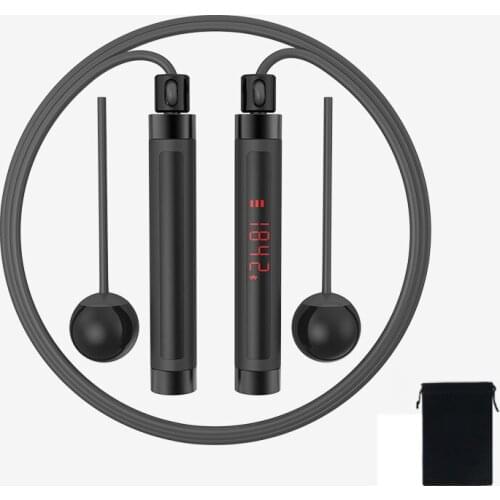 Smart Bluetooth Jump Rope Speed Skipping Rope Adjustable Digital Counting Rope with Ball for Fitness Exercise Workout