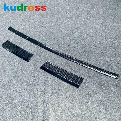 For Toyota Raize 2020 2021 Stainless Steel Inner Outer Rear Trunk Bumper Cover Trim Tailgate Door Sill Plate Car Accessories