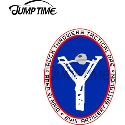 Jump Time 13x8cm For Area 51 Rock Throwers Tactical Ops Raiders Sign Camper Car Stickers Occlusion Scratch JDM Accessories Decal
