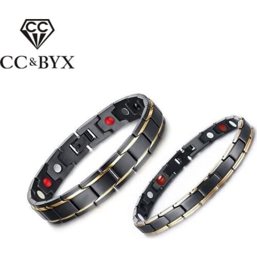 CC Bracelets For Women Mens Jewelry Fashion Black Magnet Lovers Titanium Steel Bangles Drop Shipping Wholesale SBRM-002