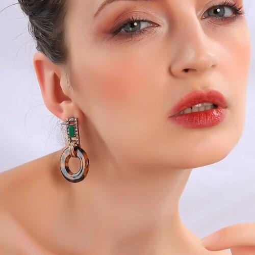 New Arrival Fashion Bohemia Crystal Round Earring For Women Wholesale Handmade Charming Appointment Date Gift Earring Jewelry