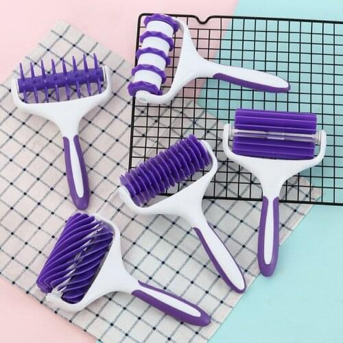 1PCS Plastic Pull Net Pizza Knife Wheel Pasta Lattice Roller Cutter Dough Biscuit Pie Kitchen Baking Tool Cutter Accessories