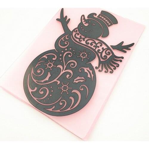 10.5x14.5cm snowman Embossing folders Plastic bump Scrapbooking DIY Template Fondant indentation Cake Photo Album Card Make