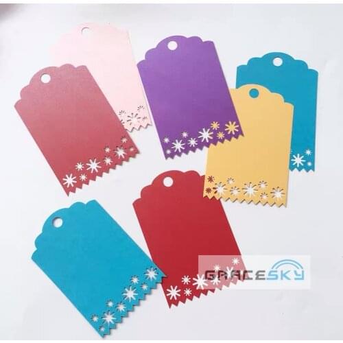 50pcs free shipping Laser Cut snowflake design Wish Cards Hang Tag Message Cards Wedding Party Decoration Book Marks