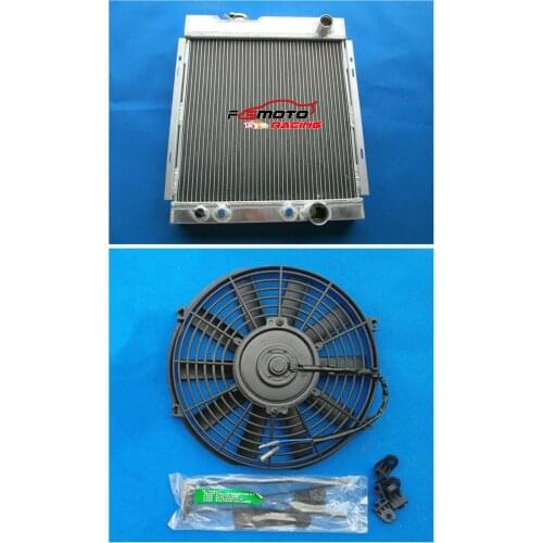 All Aluminum Radiator +Fan For Ford Mustang V8 289 302 Windsor 1964-1966 1965 66 65 64
