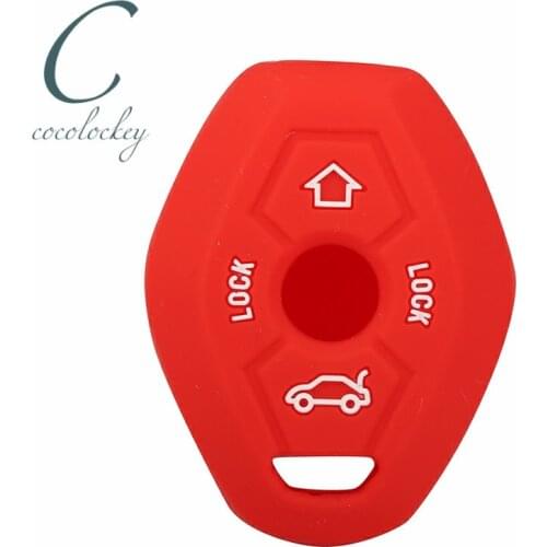 Cocolockey Silicone Car Key Case Cover for BMW X3 X5 Z3 Z4 3 5 7 SERIES E38 E39 E46 E83 1998-2005 Fob
