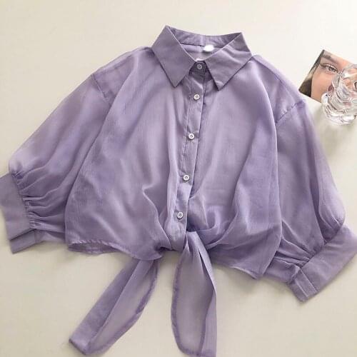 Cheap wholesale 2021 spring summer new fashion casual ladies work women Blouse woman overshirt female OL button up shirt Vy183