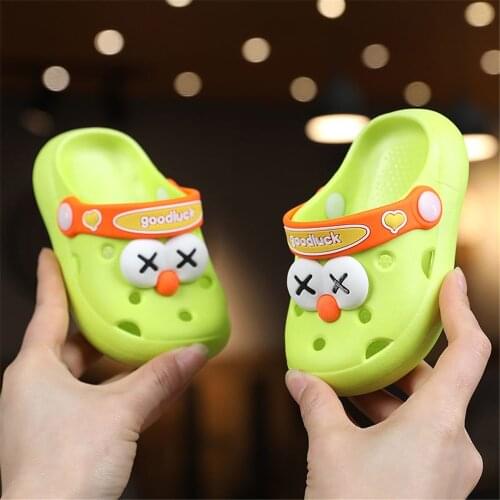 Childrens Sandals Slippers Summer Boys Cartoon Soft-soled Non-slip Baby Beach Shoes Girls Kids шнурки без завязок