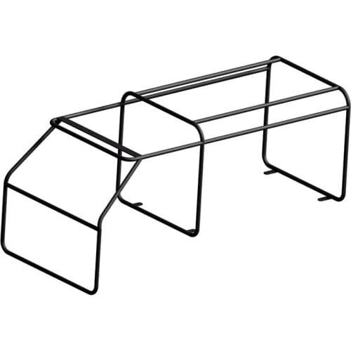 For WPL D12 1/10 RC Truck Car Upgrades Parts Metal Back Half Cage Rear Roll Cage Decoration Accessories