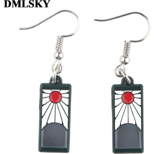 DMLSKY anime cool Stud Earrings Cartoon Earrings Jewelry Not allergic Stud Earring for Girls Cute Gift M4146