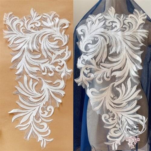 European flower decoration fabric patch materials stage performance clothing diy lace patch accessories