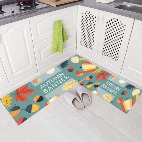Kitchen Mat Cute Cartoon Style Floor Mats Absorbent Anti-slip Decorative Living Room Home Soft Wrinkle-resistant Long Doormat