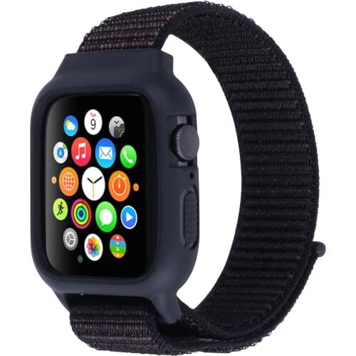 Braided Elastic Nylon Bracelet+Case iWatch Series 6 5 4 3 Se Solo Loop Band For Apple Watch Strap 44mm 40mm 42mm 38mm