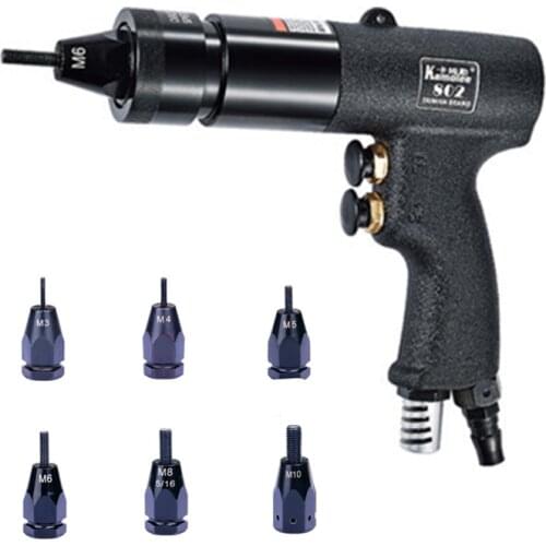 Pneumatic Air Rivet Nut Guns Insert threaded Pull Setter Riveters Riveting Nuts Rivnut Tool for M3 M4 M5 M6 M8 M10 M12 Nuts