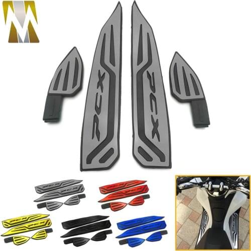 Motorcycle Modified Aluminum PCX125 PCX150 PCX155 Footrests Footpads Foot Rest Mats Pads For Honda PCX 125 150 155 2018 2019