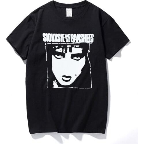 Siouxsie And The Banshees T Shirt Bauhaus Cure Punk Rock Goth Graphic Tee Summer Camiseta Masculina Cotton Short Sleeve T-shirt