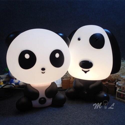 Modern Night Lamp Decoration Panda/Dog/Bear/Rabbit Cartoon Led Kids Nightlight Study Beside Lamp Children Gift Living Room Light