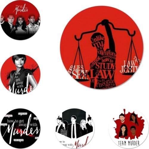 How to Get Away with Murder Badge Brooch Pin Accessories For Clothes Backpack Decoration gift