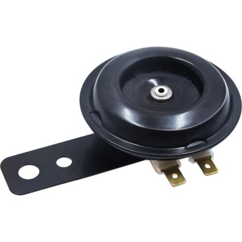 Uxcell 6V 1.5A 110dB Metal Electric Loud Horn Speaker Trumpet Black for Motorcycle