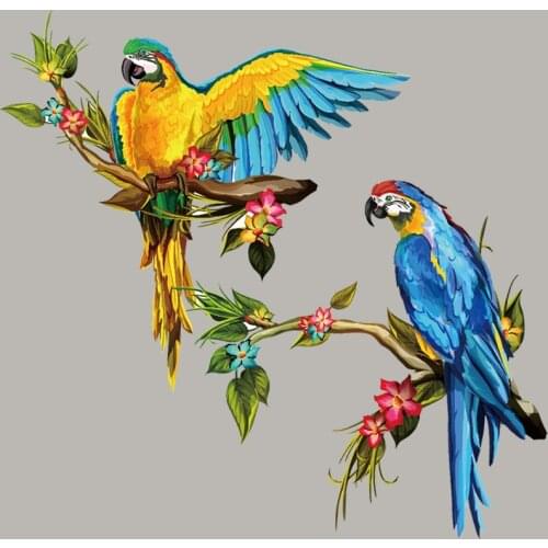 Two Birds Custom Patch Vinyl Fashion Appliqued Diy Tops Heat Transfer Iron On Patches Woman T-Shirt Dresses Stickers