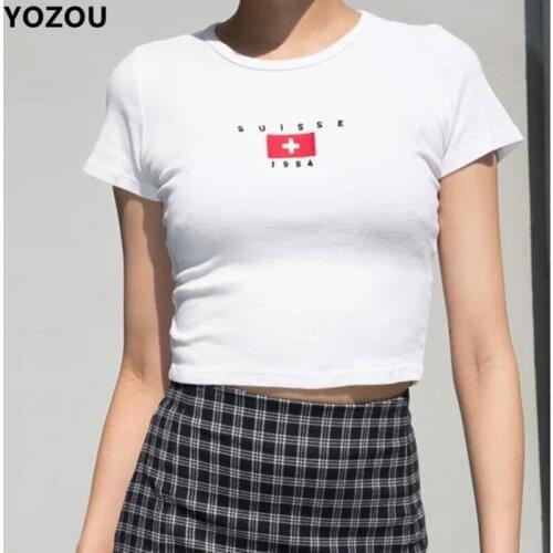 Women's Cropped T-shirts YOZOU China