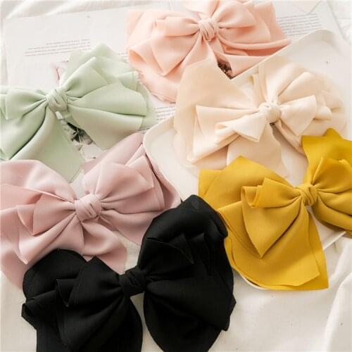 Exquisite Handmade Bow Girl Hairgrips Summer New Women Headwear Headband Steel Clip Girl Cloth Hairpin Hair Accessories