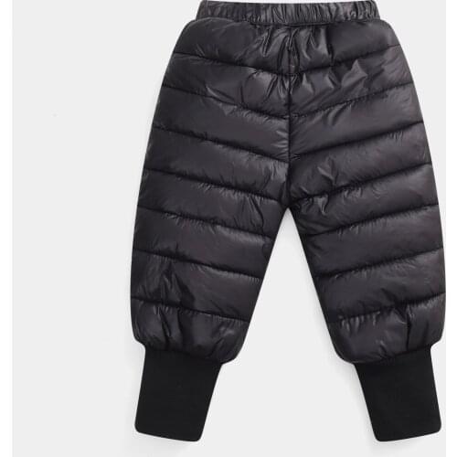 Winter Boys And Girls Solid Color Trousers With High Thread Can Be Opened For Middle And Small Children 1-5 Years Old