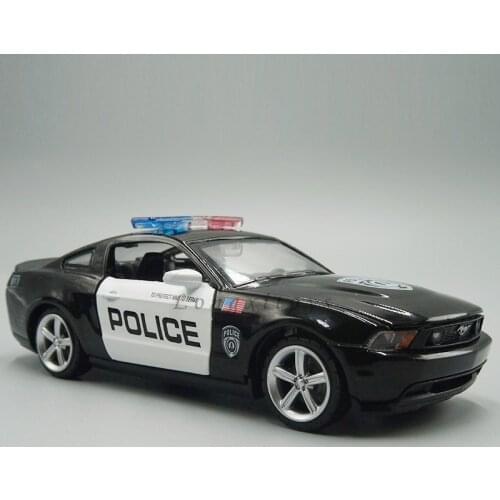 1:32 Diecast Car Model Toy Mustang GT Police Patrol Wagon Pull Back Car With Sound&Light