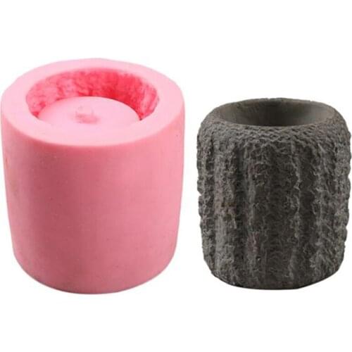 1PC Silicone Cake Mold Succulent Flower Pot Bonsai Mold Gypsum Mold Fleshy Flower Pot Office Desktop Decoration