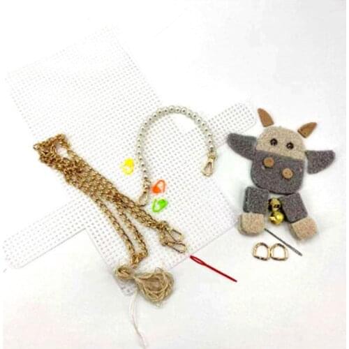 10pcs/set Plush Mesh Calf Of Auxiliary Weaving Plastic Mesh Plastic Mesh Kit Diy Bag Accessories Weaving Helper