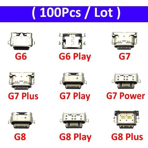 100Pcs Charger Micro USB Charging Port Dock Port Connector Socket For Motorola Moto G3 G4 G5 G5S G5S G6 G7 Plus G8 Power Play