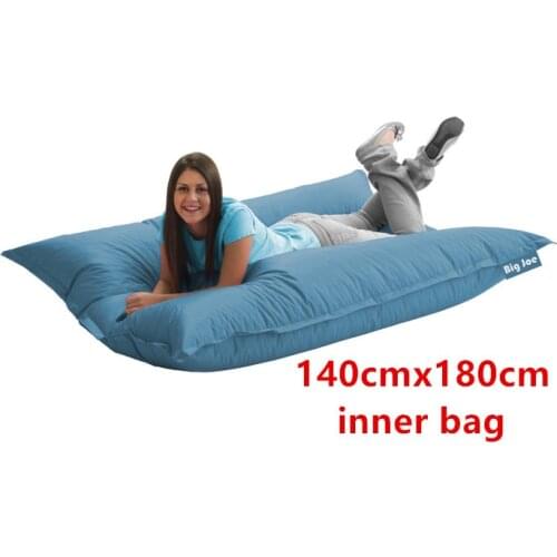 140x180cm extra Big Square Bean Bag Inner Wash Bag Giant Beanbag Chair Sofa Cover No Stuffing Filler Pouf Puff Lounge Furniture