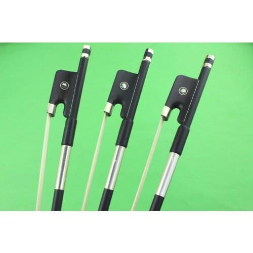 3pcs PRO Carbon fiber cello bow 4/4 full size ebony frog white horse hair