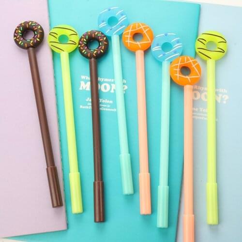 36PCS Creative Cartoon Candy Doughnut Gel Pen Student Stationery Prize Children Write Stationery Signature Pen
