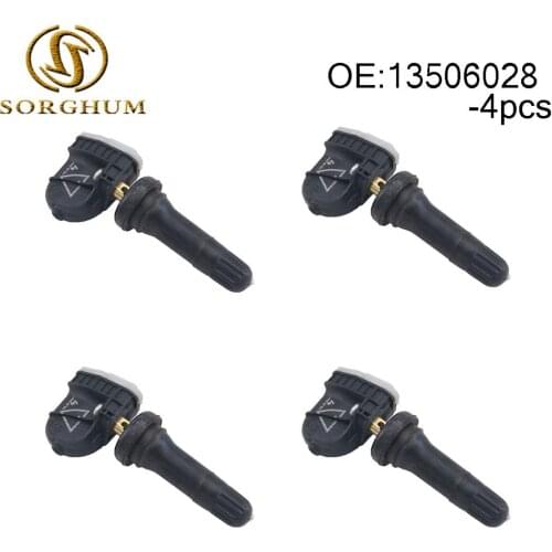 4pcs 13506028 Tire Pressure Monitoring System Sensor (TPMS) 433 MHz Fits For Cadillac CT6 XT5 SRX For Chevrolet Malibu Opel