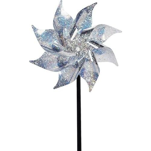 Bird Repellent Windmill Reflective Pest Scare Deterrent Device Decoration For Orchards Gardens Barns Trees Bird Repellent 5PCS