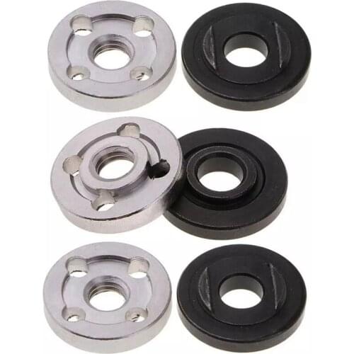 6Pcs Lock Nuts Flange for Makita 9523 Nut Inner Outer Kit Angle Grinder Tool 2 Specifications-Toothless, Toothed