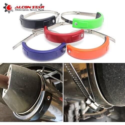 Alconstar- Universal Motorcycle Accessories Exhaust escape Muffler Silencer 100MM-140MM Oval Exhaust Protector For HONDA CB300F