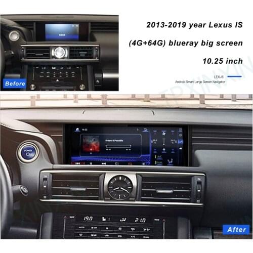 For LEXUS IS 200 250 300 350 200t 300h 2013 - 2017 Android 10 Car Stereo Car Radio with Screen Car GPS Navigation Tape Recorder