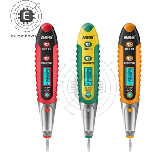 Multimeter Digital Test Pencil 12-250V Tester Electrical Screwdriver LCD Display Voltage Detector Test Pen Electrician Tools