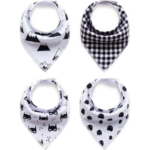 Baby Bandana Drool Bibs for Drooling and Teething 4 Pack Gift Set For Girls and boys