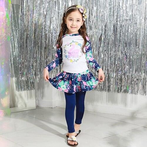 Childrens Clothes Swimsuit For Baby 2020 Child Swimwear Girl Kids Female Bikini Printed Skirt Trisass Children Girls Long