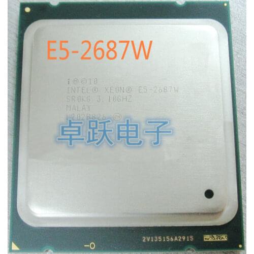 E5 2687W Original Intel Xeon E5-2687W E5 2687W 3.10GHz 8-Core 20M DDR3 1600MHz FCLGA2011 TPD 150W Processor free shipping